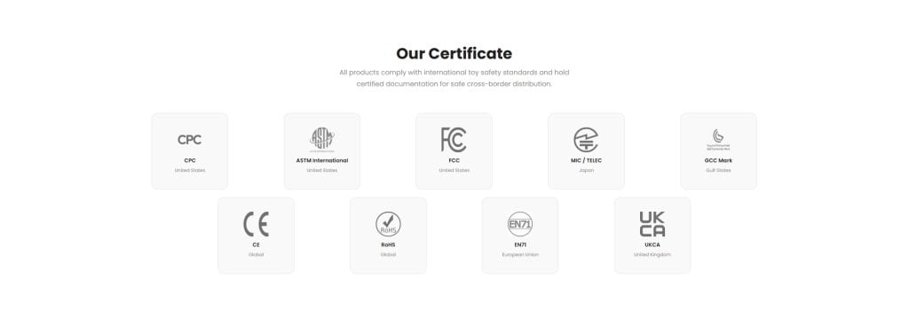 "CE and CPC certification
documents required for RC toy export customs clearance