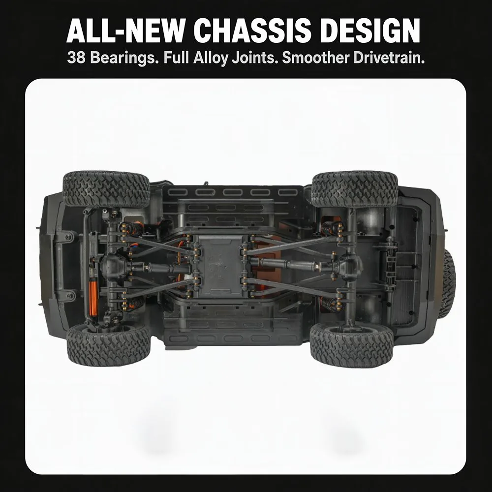 LC1201 all-new chassis with 38 bearings and full alloy joints