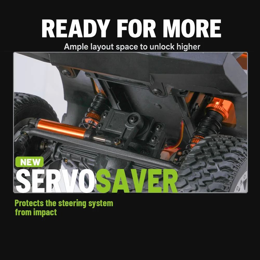 LC1201 servo saver and ample internal layout space for performance upgrades