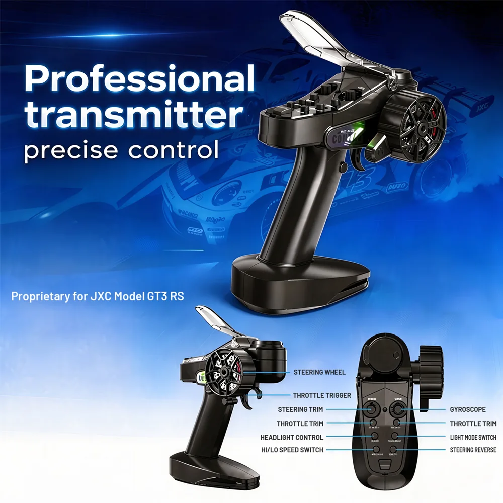 PO4302 2.4G proportional transmitter with steering wheel detail